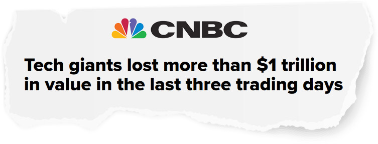 Tech giants lost more than $1 trillion in value in last 3 trading days - CNBC